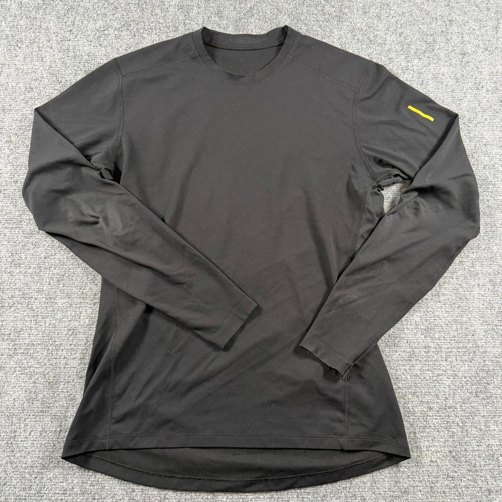 Arc'teryx Phase AR Shirt Mens Large Black Long Sleeve Base Layer Top 11625